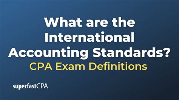 What are international accounting standards called?