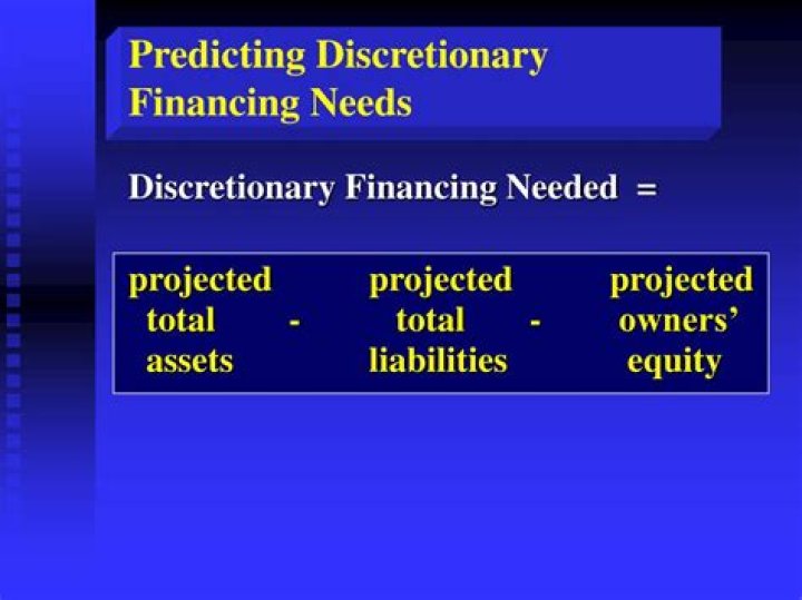 What are its discretionary financing needs?