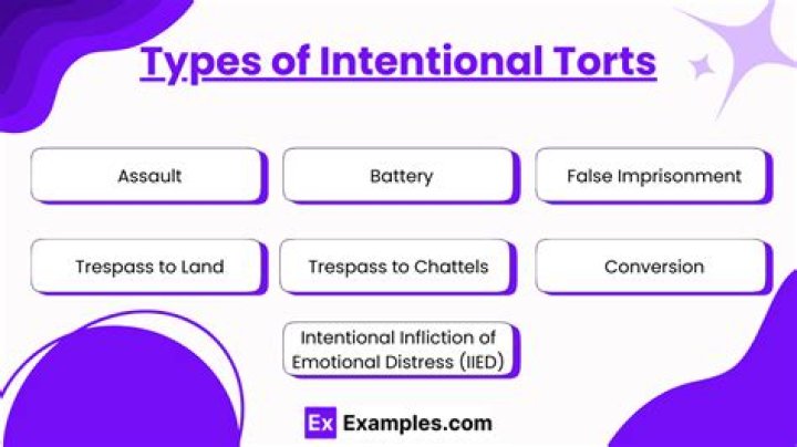What are some examples of an unintentional tort?