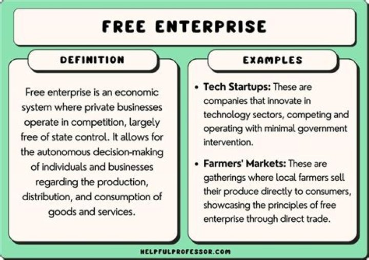What are some examples of free enterprise?