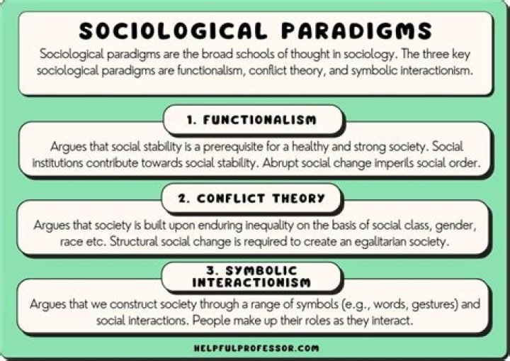 What are the 3 sociological paradigms?