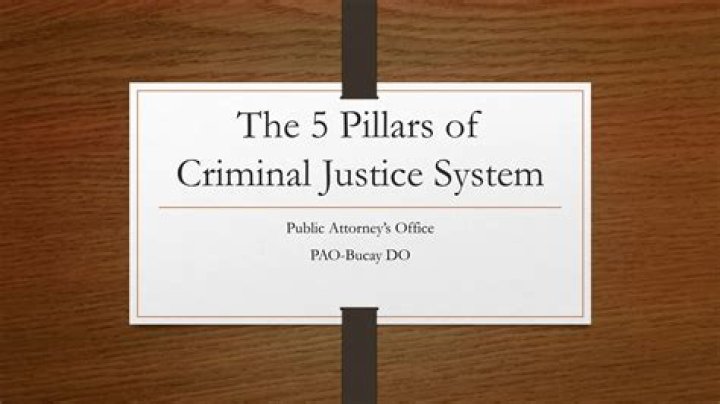 What are the 5 pillars of the criminal justice system?