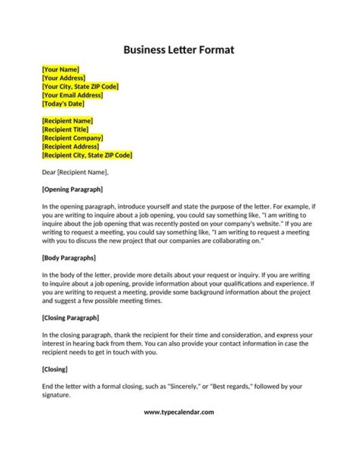 What are the 7 types of business letter?
