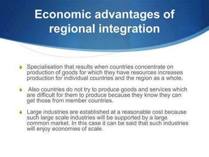 What are the benefits of regional integration?