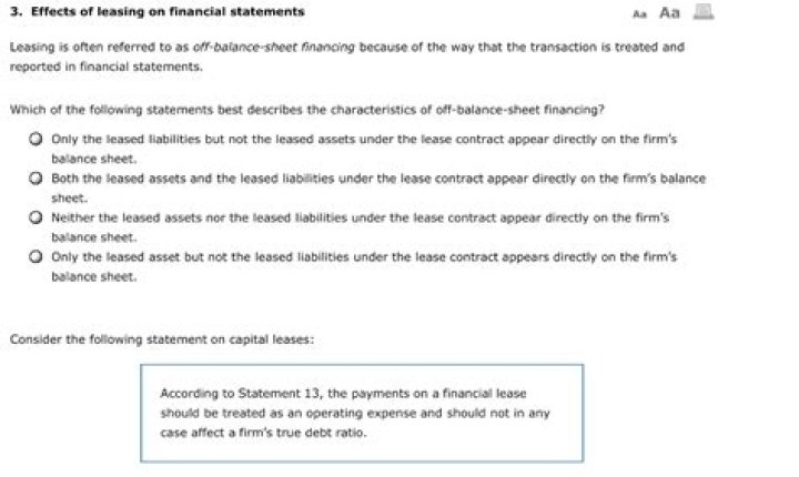 What are the effects of leasing on financial statements?