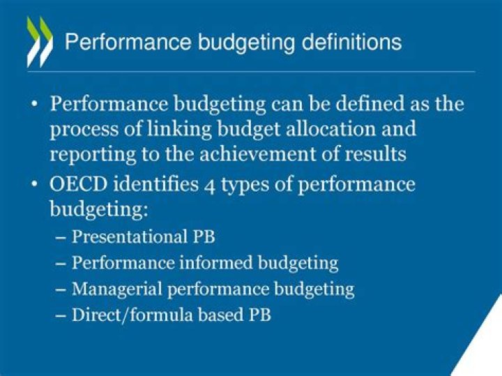 What are the features of performance budgeting?