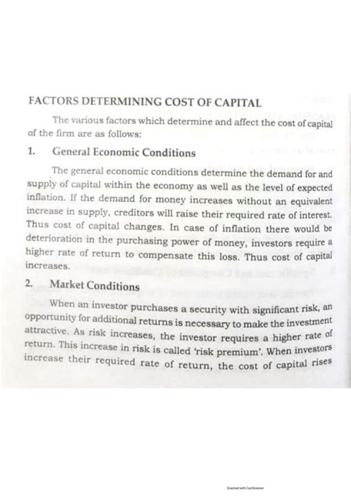 What are the problem in determining cost of capital?