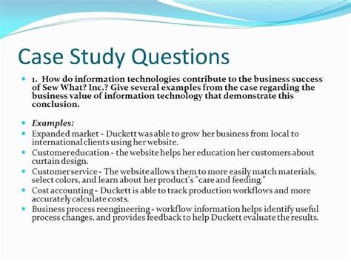 What are the questions for case study?