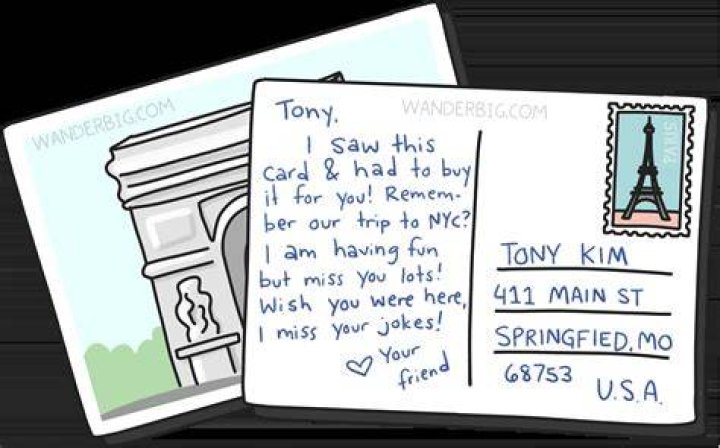 What are the rules for postcards?