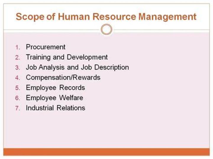 What are the scope of human resource management?