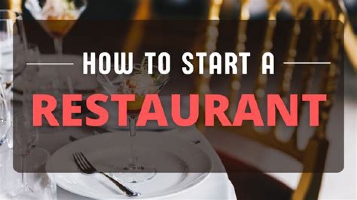 What are the things needed to start a restaurant?