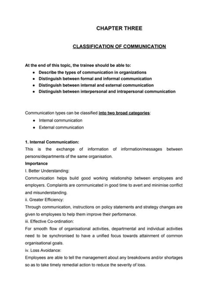What are the three classification of communication?