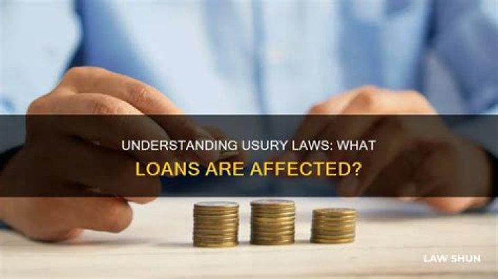 What do usury laws apply to?