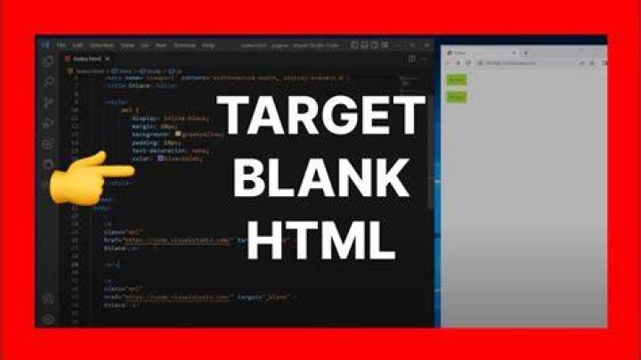 What do you do with a target blank in HTML?