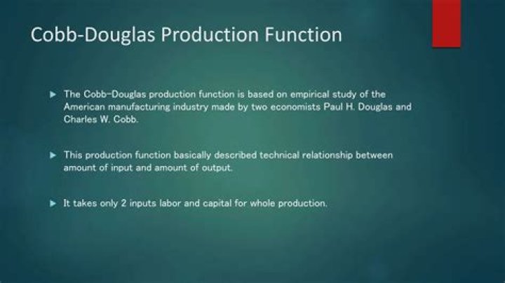 What do you mean by Cobb-Douglas production function?