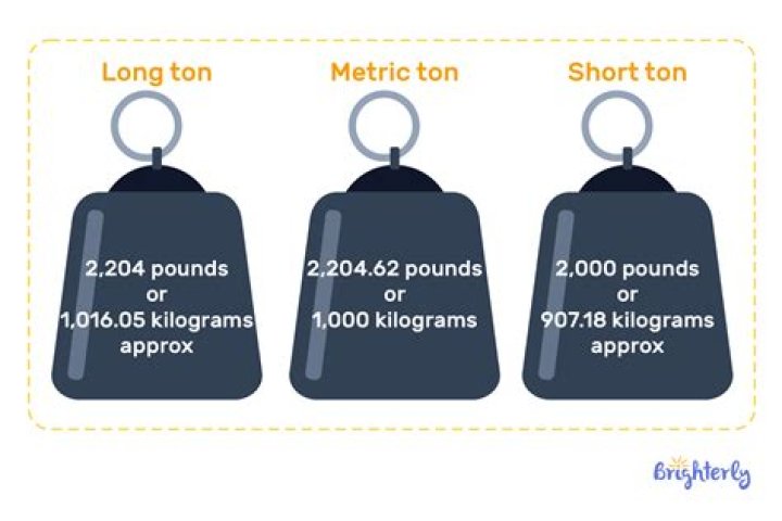 What does 1 metric ton weigh?