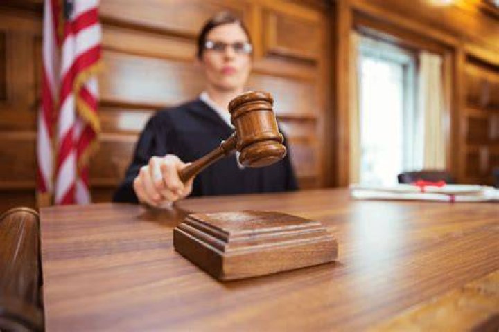 What does a judge hit the gavel on?
