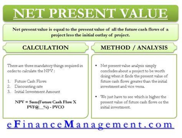 What does the net present value NPV of a project have to do with this goal?