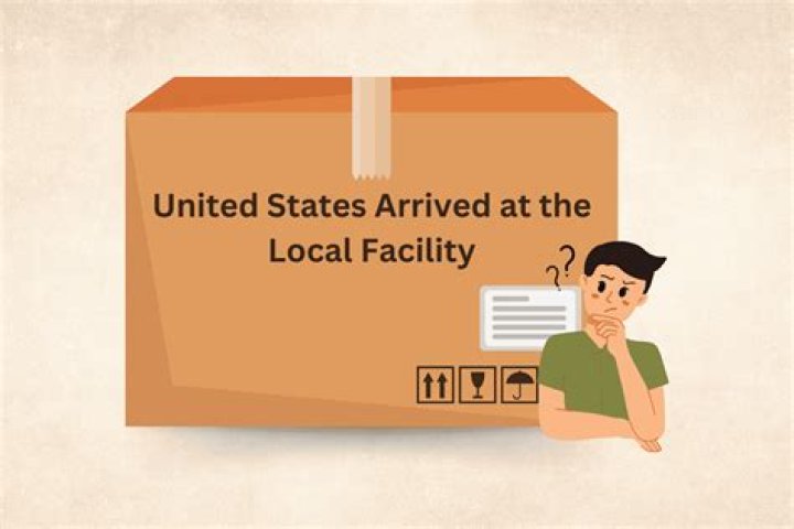 What does United States arrived at local courier mean?