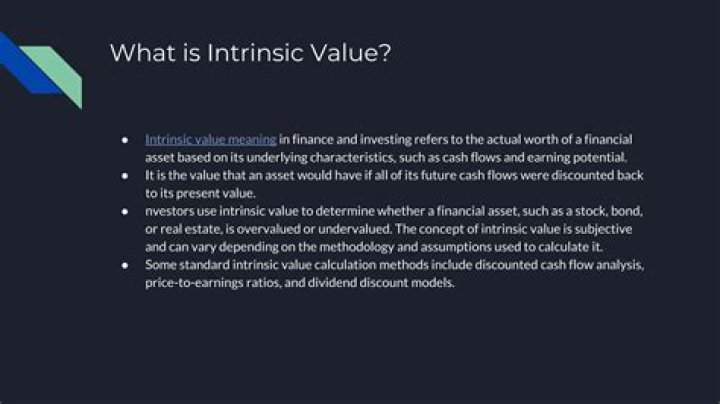What financial value means?