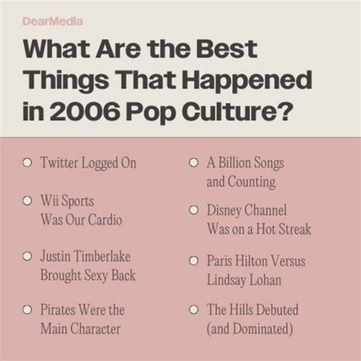 What happened in 2006 in American pop culture?