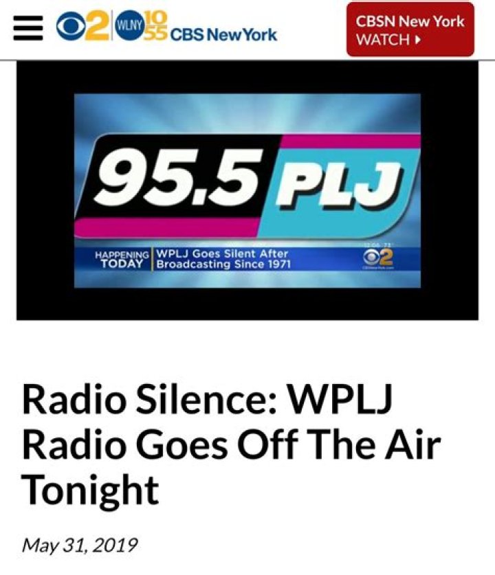 What happened to WPLJ radio station?