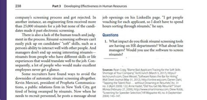What impact do you think resume screening tools are having on HR departments What about line managers?