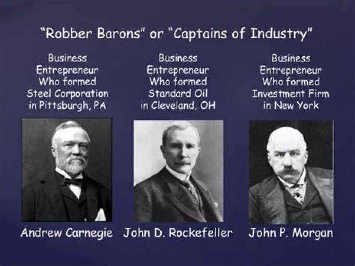 What industry did these captains of industry or robber barons control?