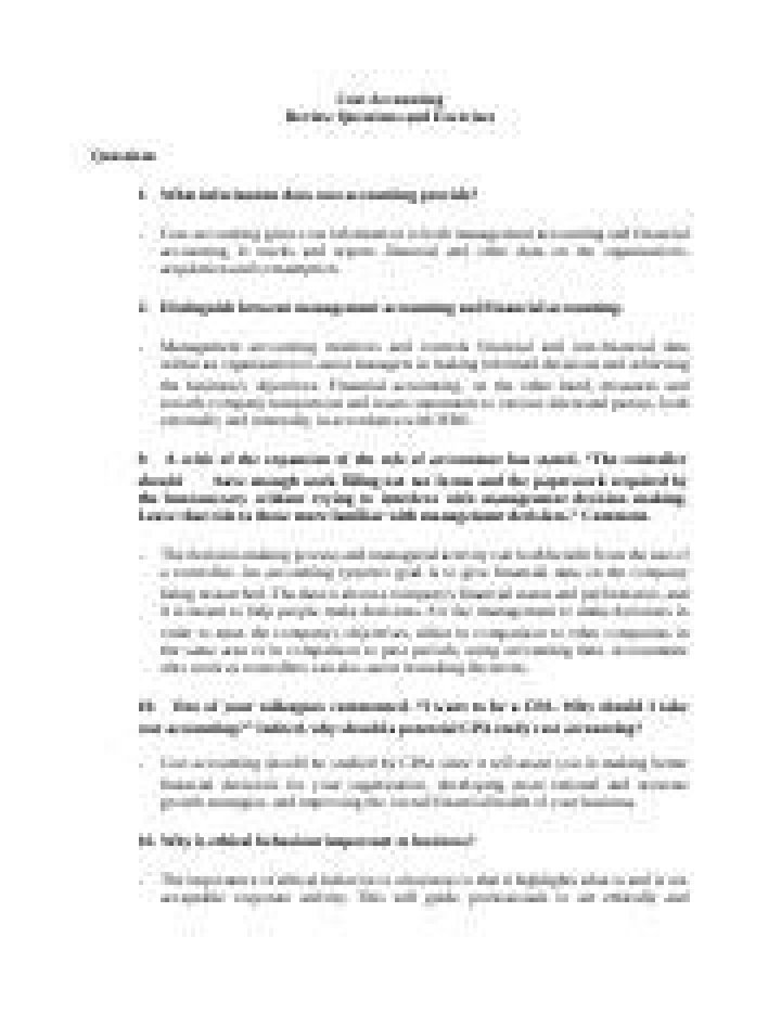 What information does cost accounting provide?