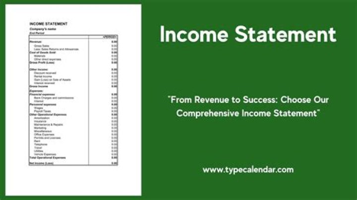 What information is needed to prepare an income statement?
