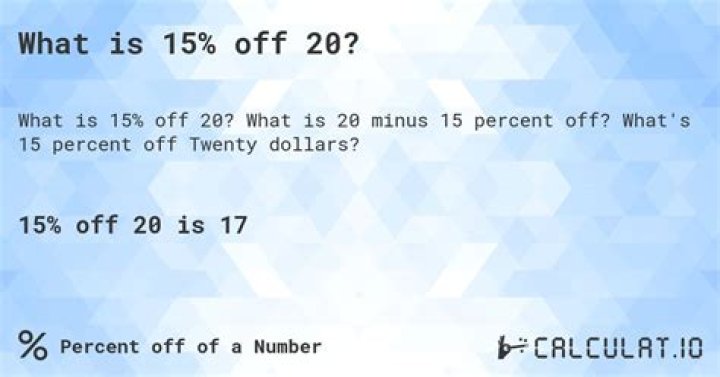 What is 15 percent off 11 dollars?