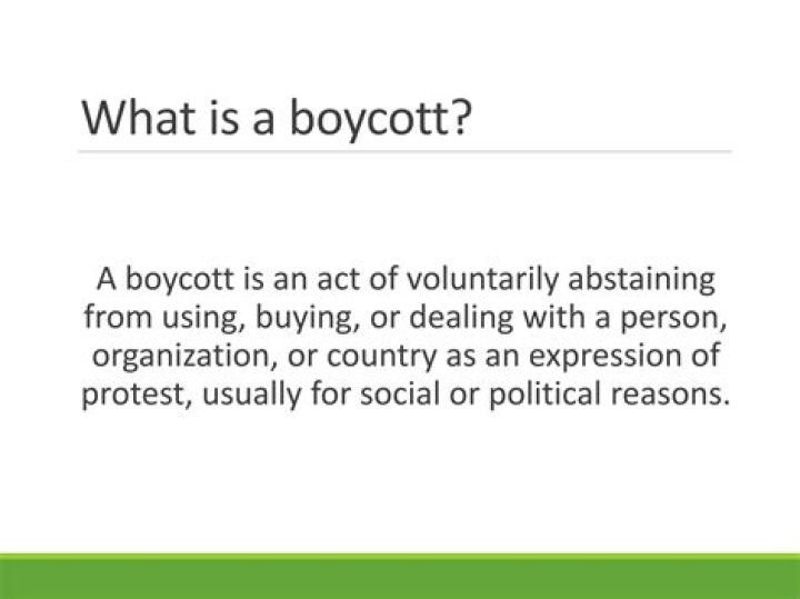 What is a boycott in your own words?