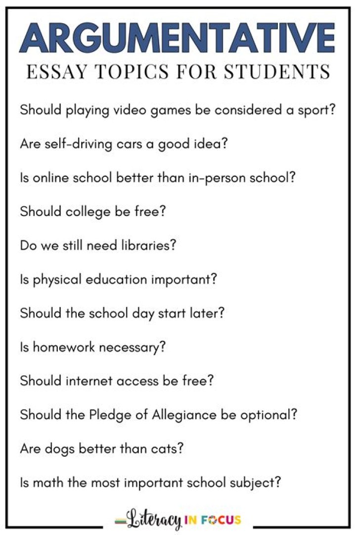 What is a good topic for an argument?
