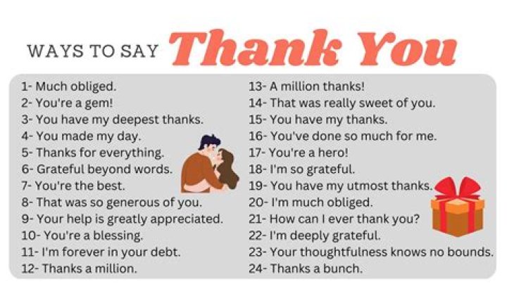 What is a good way to say thank you?