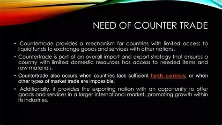 What is a part of countertrade?