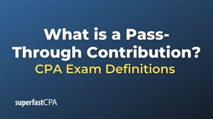What is a pass through journal entry?