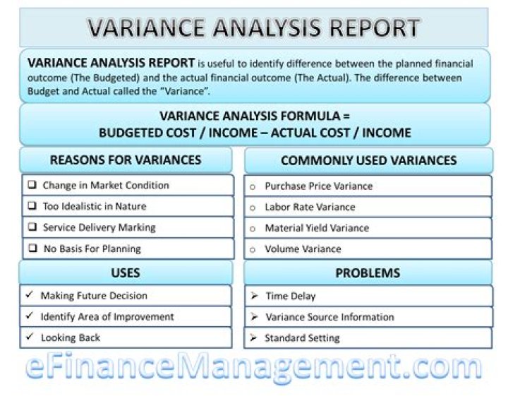 What is a variance analysis in accounting?