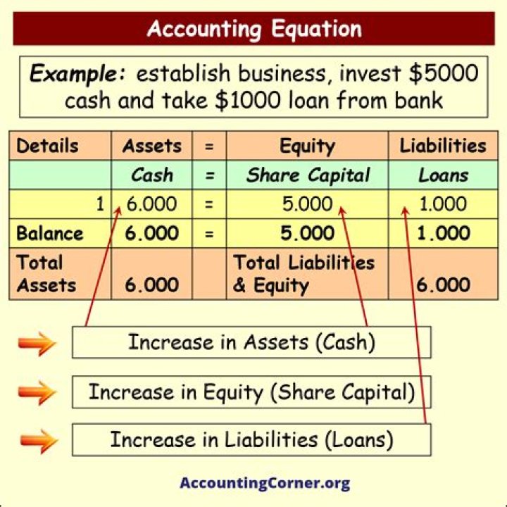 What is accounting equation explain with example?