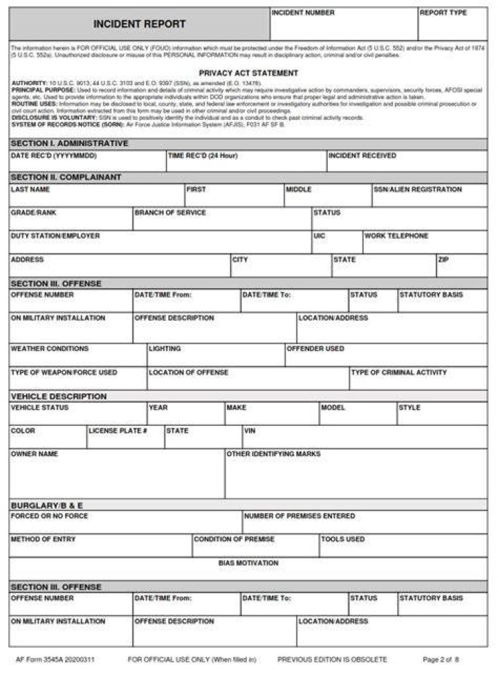 What is an AF Form?