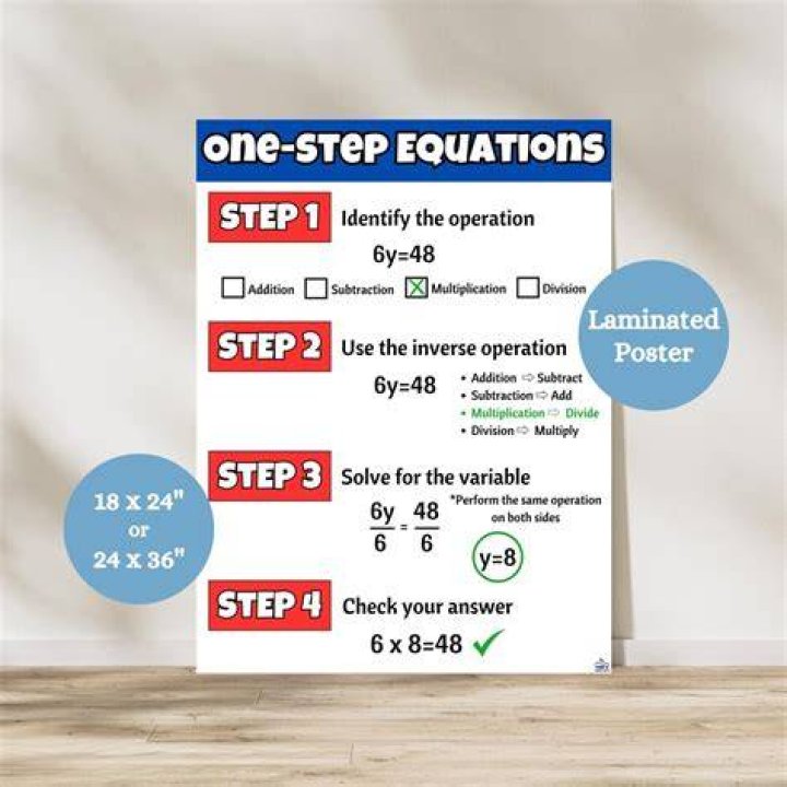 What is an example of a one step equation?