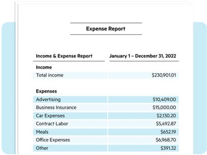 What is an expense statement quizlet?