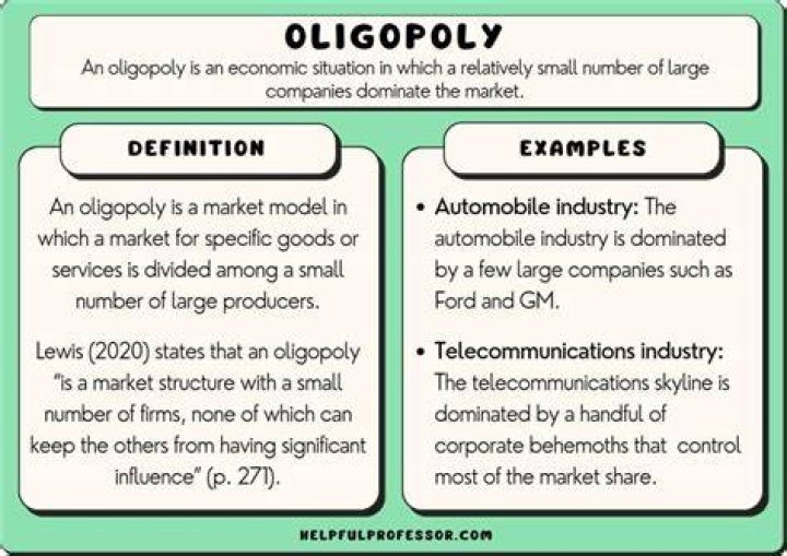 What is an oligopoly in economics?