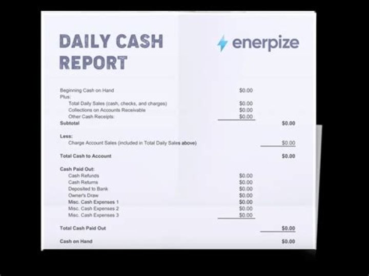 What is cash summary report?