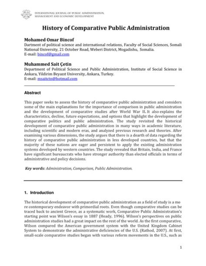 What is comparative public administration and why should we study it?