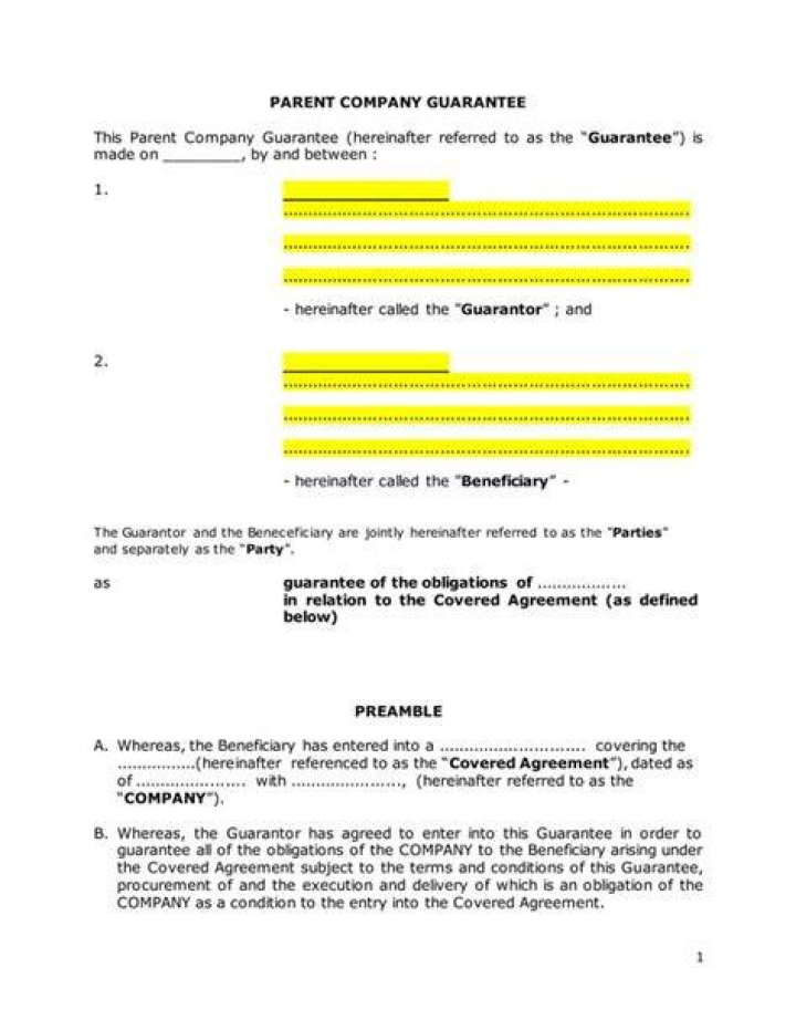 What is cross company guarantee?