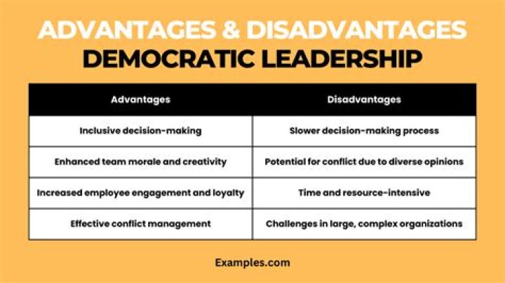 What is democratic leadership advantages and disadvantages?
