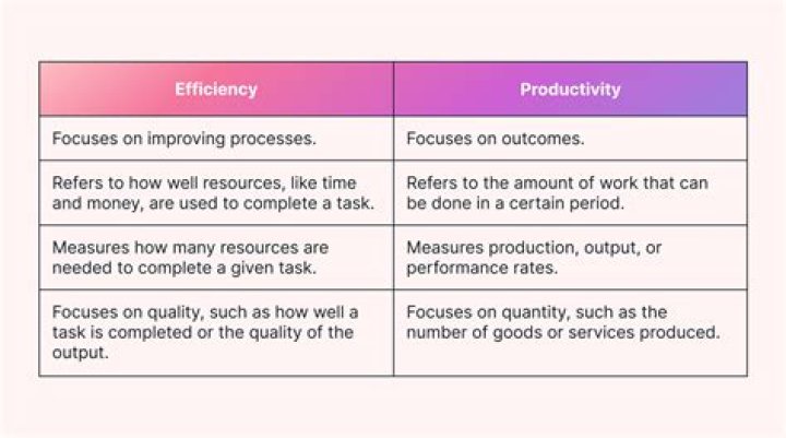 What is efficiency in management with example?