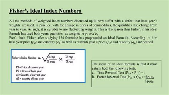 What is fishers ideal index number?