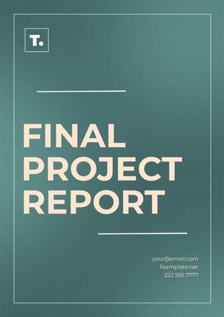 What is included in the final project report?