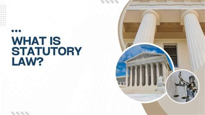 What is meant by statutory law?